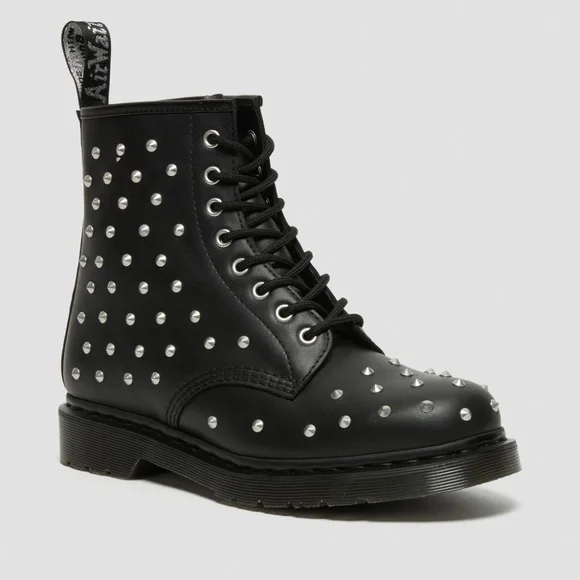 Dr. Martens Men\'s 1460 Stud Black Wanama Leather 8-Eye US 11 Ret. $210!! Amazon.com | Dr. Martens Unisex 1460 Smooth Leather 8 Eye  main image 2